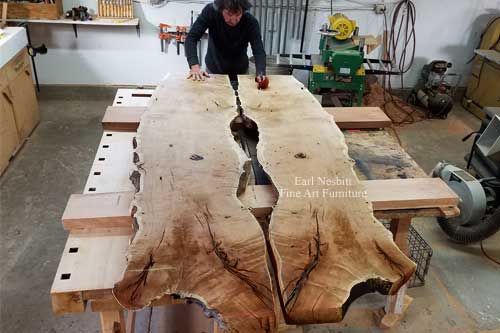 designing notch for custom glass down center of mesquite slabs designing notch for custom glass down center of mesquite slabs